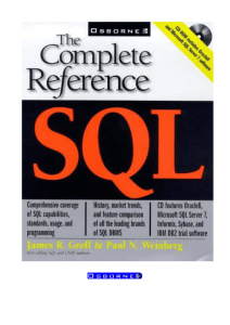 SQL The Complete Reference - Vedant College of Engineering