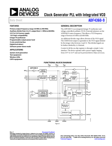 ADF4360-9 Clock Generator PLL with Integrated VCO (Rev. C)
