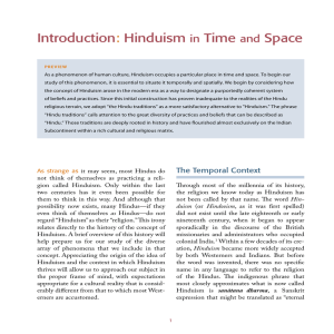 Introduction: Hinduism in Time and Space