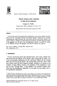 Stock returns and volatility A firm-level analysis