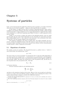 Systems of particles
