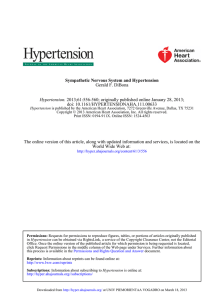 Gerald F. DiBona Sympathetic Nervous System and Hypertension