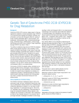 Genetic Test of Cytochrome P450 2C19