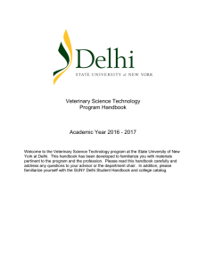 Veterinary Science Technology Program Handbook
