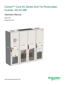 Conext Core XC Series Grid Tie Photovoltaic Inverter: Operation