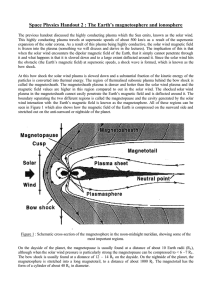 Space Physics Handout 2 : The Earth`s magnetosphere and