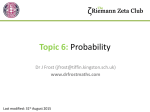 Topic 7: Probability