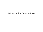 Evidence for Competition