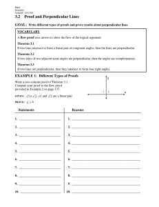 3.2 Proof and Perpendicular Lines