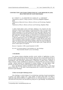 CONSTRUCTION AND CHARACTERIZATION OF A LOW