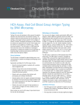 HEA Assay: Red Cell Blood Group Antigen