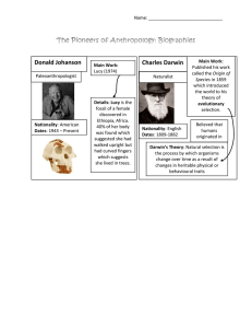 Charles Darwin Raymond Dart Jane Goodall