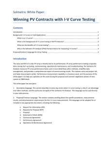 Winning PV Contracts with I-V Curve Testing