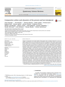 Comparative carbon cycle dynamics of the present and last interglacial