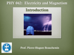 Introduction to electromagnetism - Pierre
