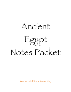 Guided Notes Answer Key - Awesome Ancient Egyptians