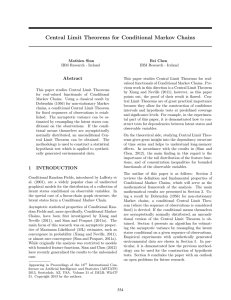 Central Limit Theorems for Conditional Markov Chains
