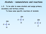 Reactions of alcohols File