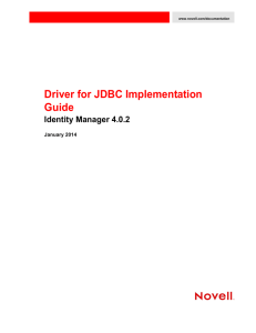 Identity Manager 4.0.2 Driver for JDBC Implementation Guide