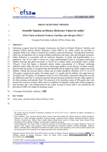 draft scientific opinion - EFSA