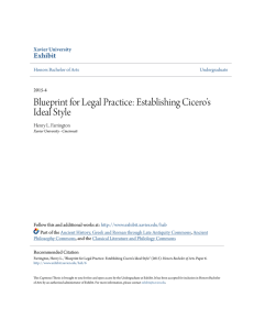 Blueprint for Legal Practice: Establishing Cicero`s Ideal Style