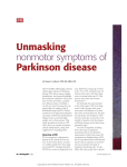 Unmasking nonmotor symptoms of Parkinson disease