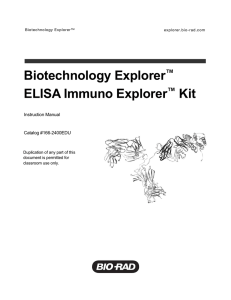 Biotechnology Explorer ELISA Immuno Explorer - Bio-Rad