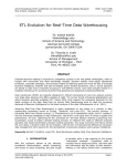 ETL Evolution for Real-Time Data Warehousing