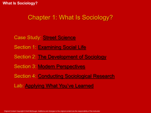 What Is Sociology? - Groton Public Schools