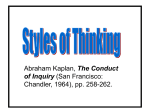 Kaplan`s Styles of Thinking