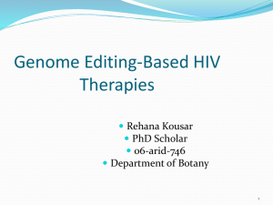 Genome Editing-Based HIV Therapies