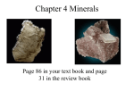 Chapter 4 Minerals