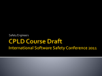 CPLD Course Draft - System Safety Society