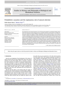 Probabilistic causation and the explanatory role of natural selection