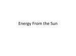 Energy From the Sun - Duplin County Schools