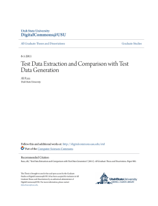 Test Data Extraction and Comparison with Test Data Generation