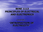 introduction of electricity