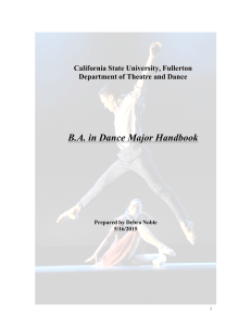 Dance Program Handbook - California State University, Fullerton