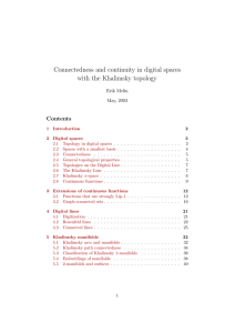 Connectedness and continuity in digital spaces with the Khalimsky