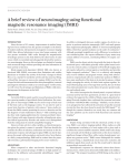 A brief review of neuroimaging using functional magnetic resonance