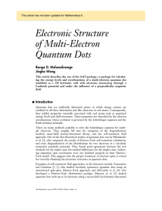 Electronic Structure of Multi-Electron Quantum Dots