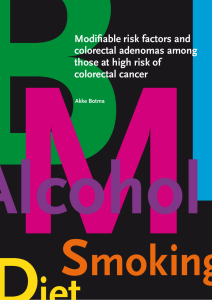 Modifiable risk factors and colorectal adenomas among those at