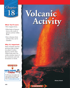 Chapter 18: Volcanic Activity