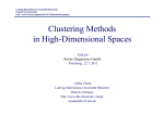 Clustering Methods in High