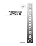 Mathematics at Work 10 - NS Department of Education