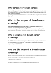 Why screen for bowel cancer