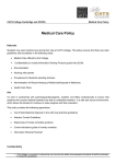Medical Care Policy