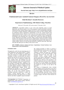 Femtosecond Laser Assisted Cataract Surgery (FLACS): An overview