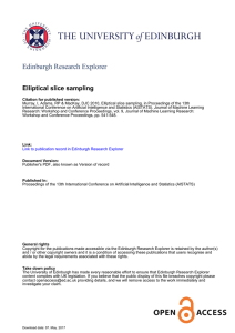 Elliptical slice sampling - Edinburgh Research Explorer