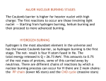 MAJOR NUCLEAR BURNING STAGES The Coulomb barrier is